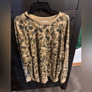 Old Navy Tan Camouflage Sweatshirt
